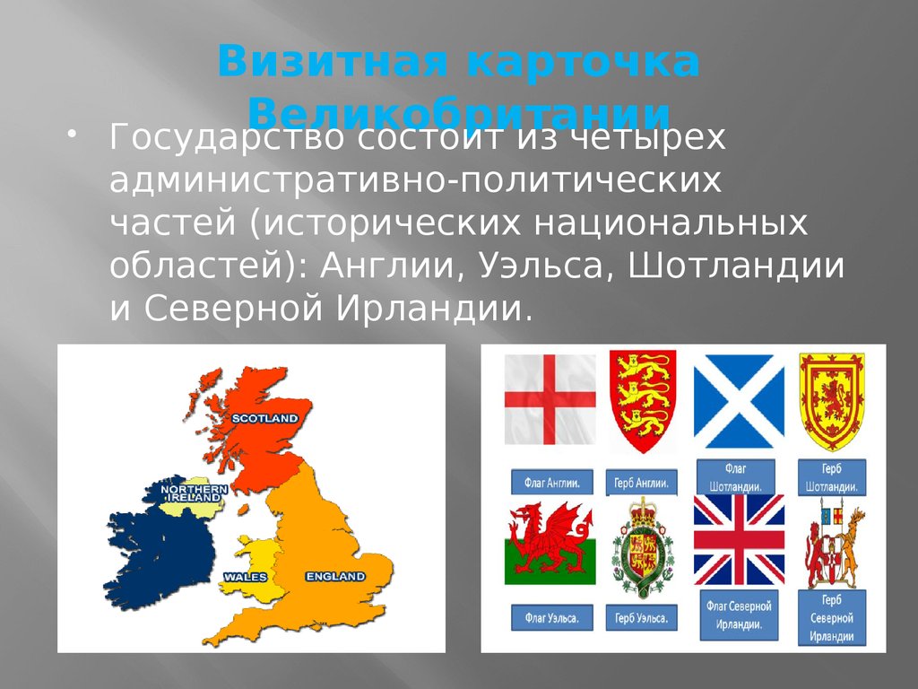 4 страны великобритании. Административно политические части Великобритании. Четыре части Великобритании. Визитная карточка Англии. Названия национальных областей Англии.