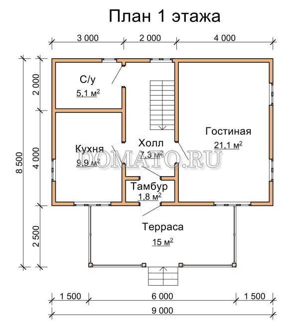 план 1 этажа