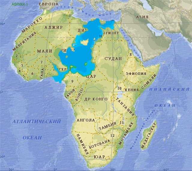 Океаны у берегов африки