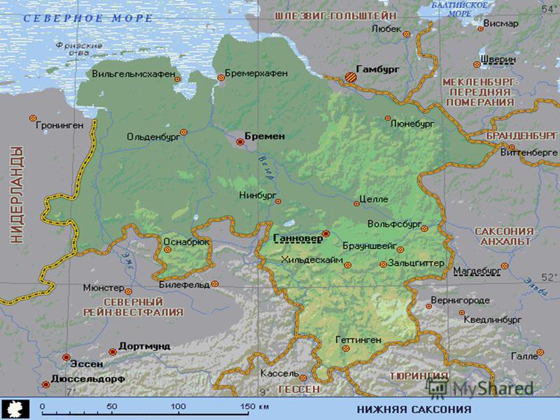 Германия карта саксонии