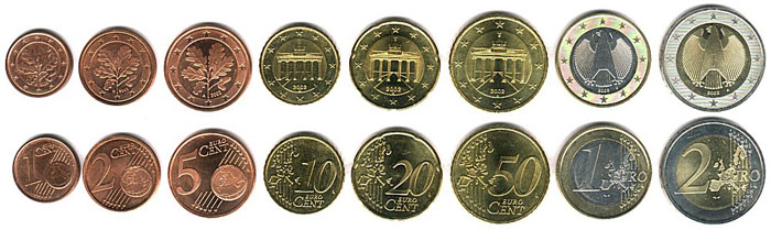 Монеты Евро в Германии