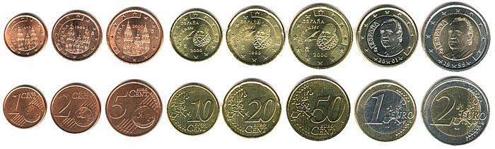 Монеты Евро в Испании