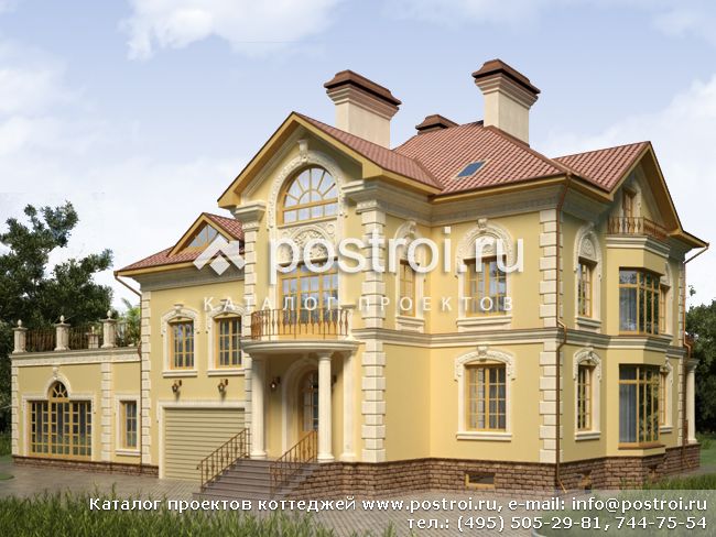 Проект красивого кирпичного дома № E-910-1K