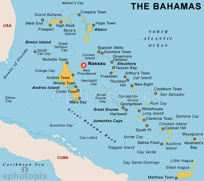 Багамы карта где находится