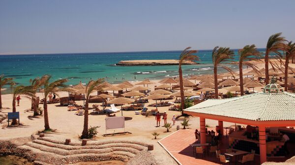 Пляж отеля в Египте