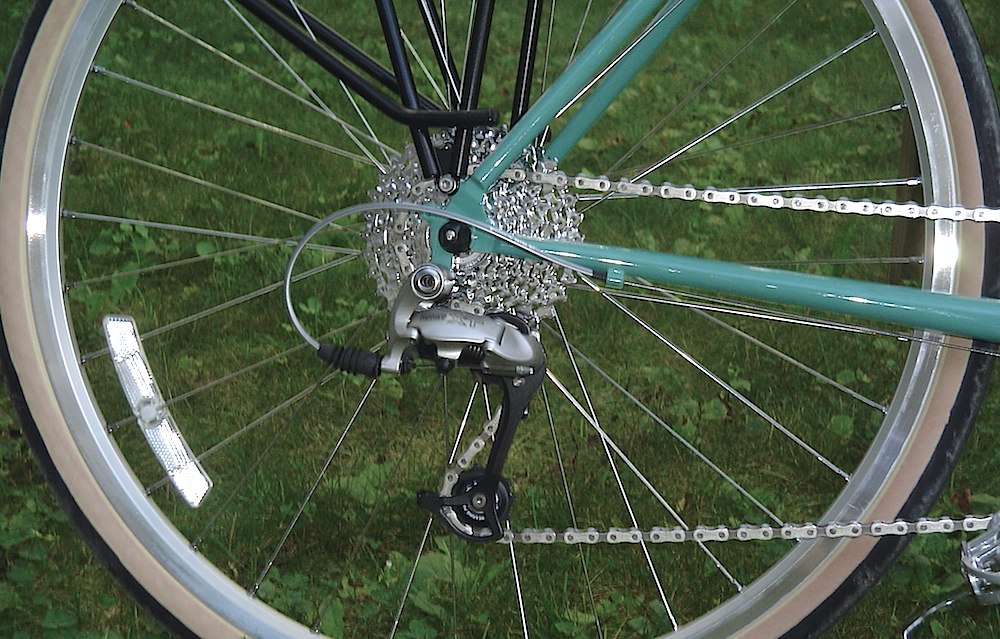 You can use 9-speed rear derailleurs with 10-speed gearing.