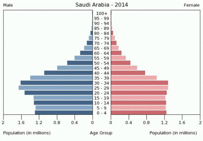 численность населения Саудовской Аравии