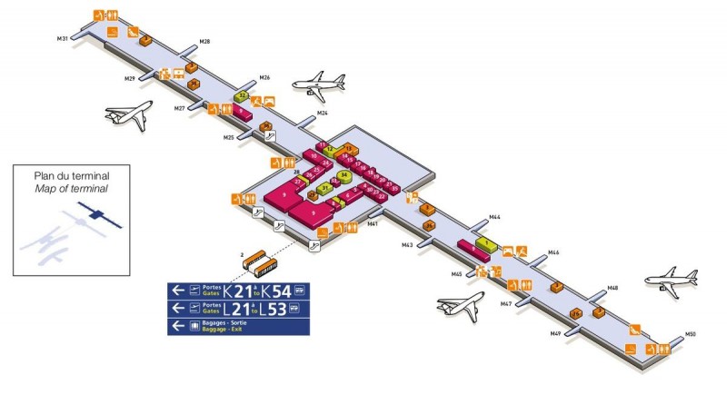 Терминал 2Е (пути M21-M50)