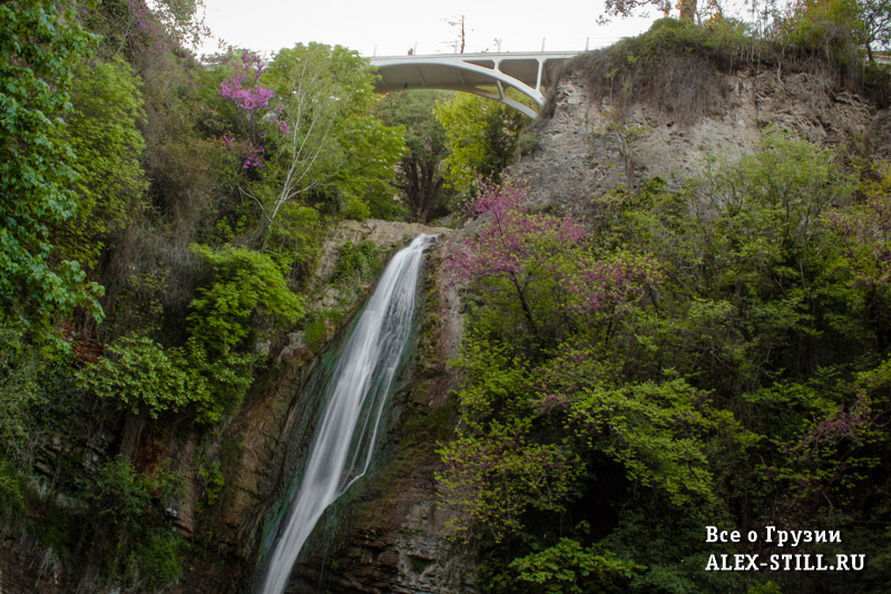 Водопад в Ботаническом саду Тбилиси
