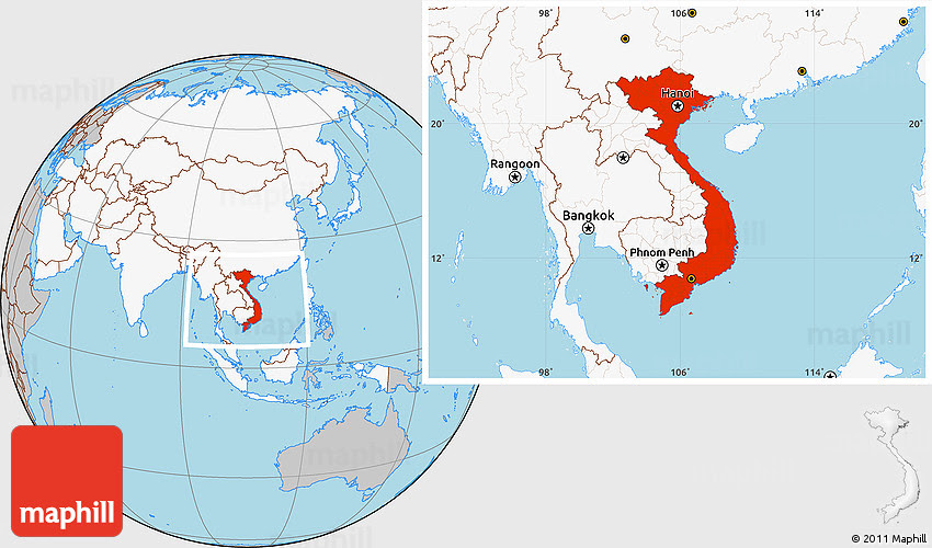 Карта мира вьетнам на карте мира