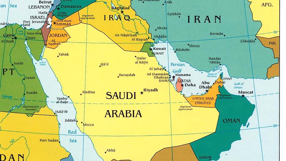 Карта саудовской аравии на русском языке