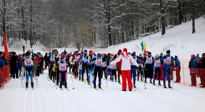 Зимняя лыжная эстафета в Нижнем Новгороде