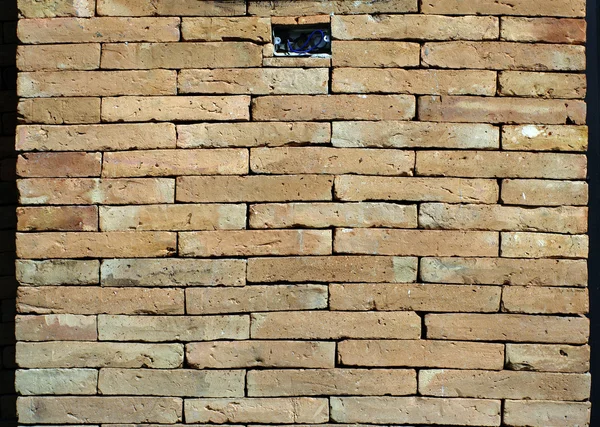 Замок кирпичной стены детали, отверстие разъема питания — стоковое фото