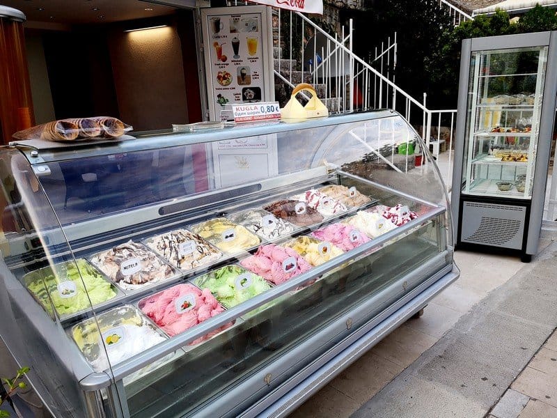 Цены на мороженое в Будве