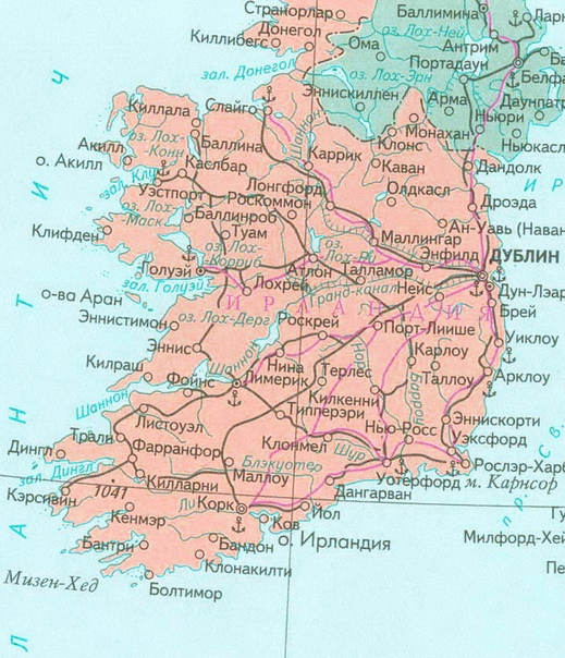 Республика ирландия карта