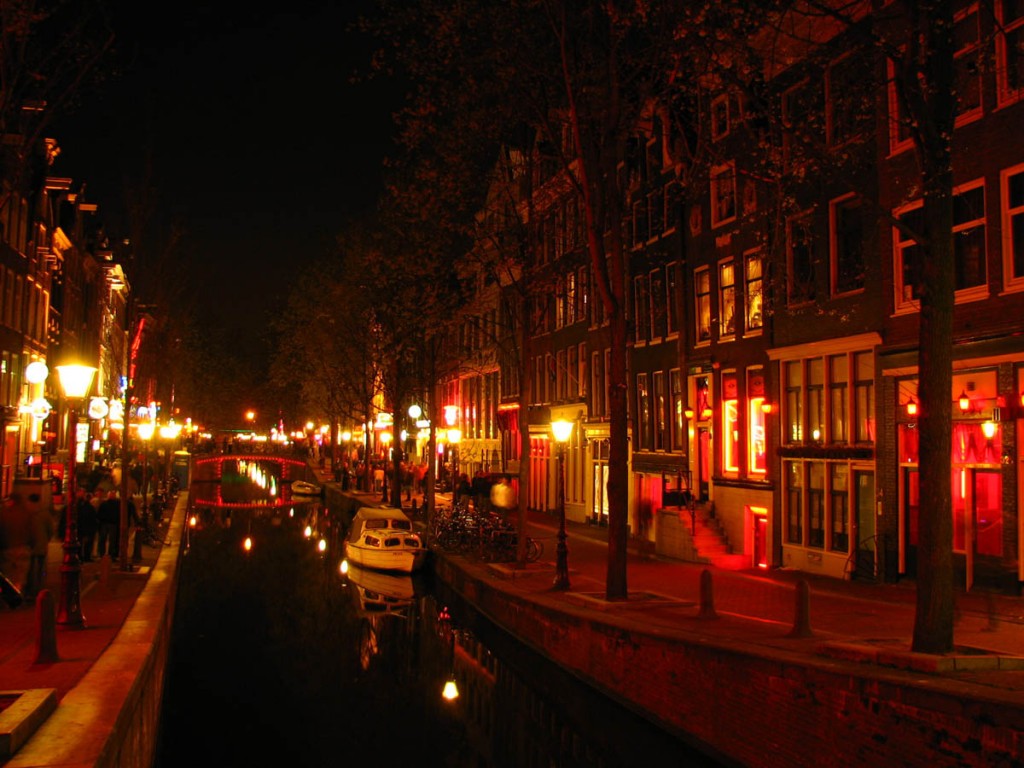 Амстердам, квартал красных фонарей