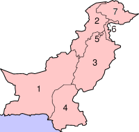 Pakistan haritadaki konumu