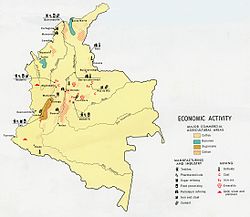 Рельеф 31 depaColombia (не включая San Andres у Providencia)