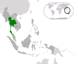 Location of  Thailand  (green) in ASEAN  (dark grey)  —  [Legend]