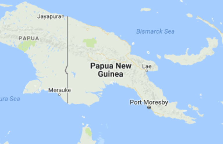 Остров новая гвинея на карте океанов. Новая Гвинея на карте. Папуа новая Гвинея на карте.