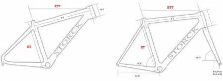 измерение велосипедной рамы