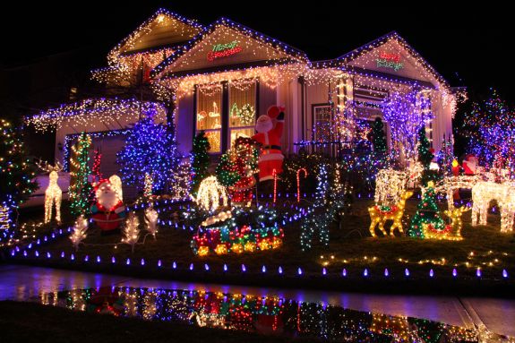 Рождественское убранство дома в Америке