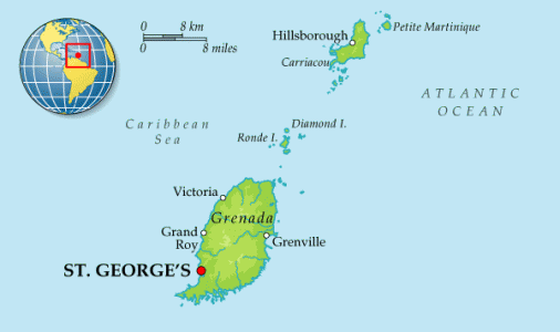 Гренада карта