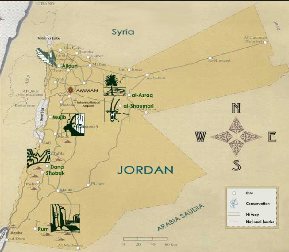 Где находится иордания карта