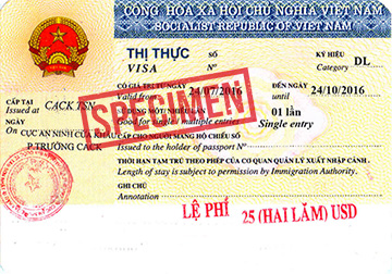 Vietnam Visa Stamp