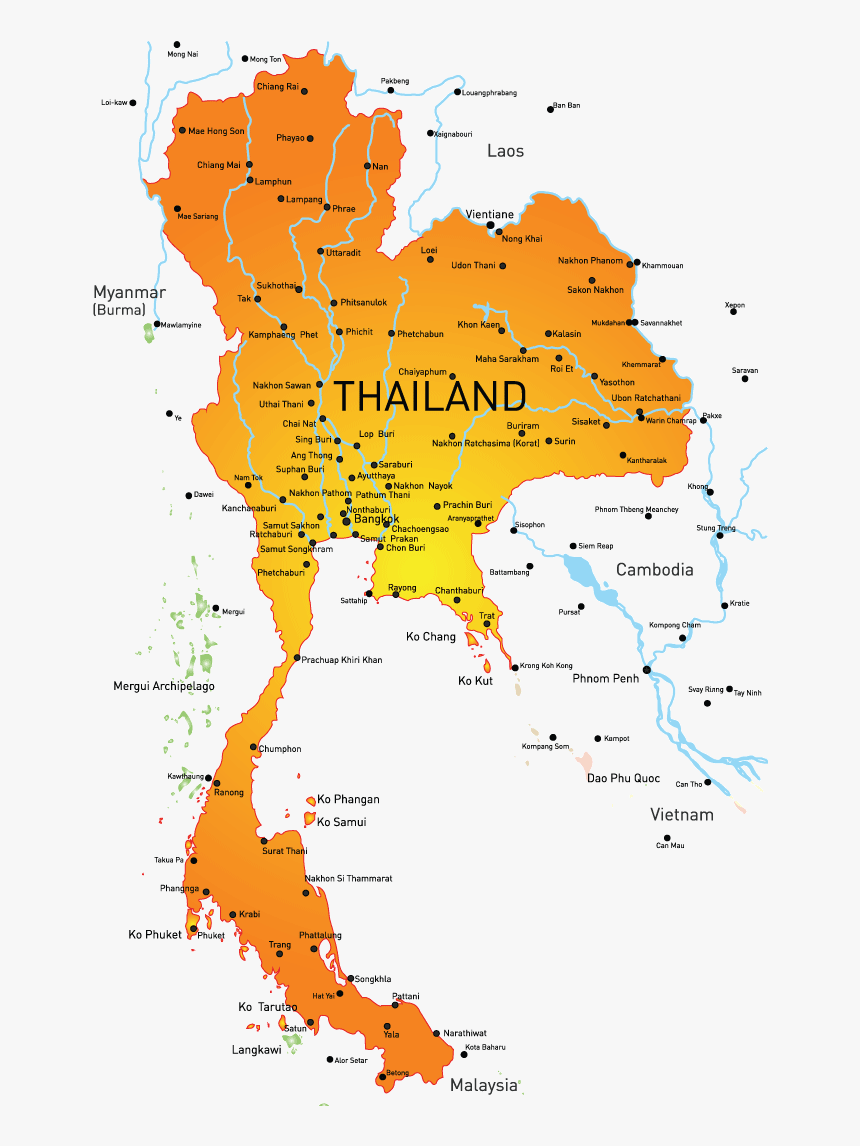 Провинции таиланда. Карта Таиланда на английском. Таиланд на карте. Карта Таиланда подробная. Тайланд на карте на английском.