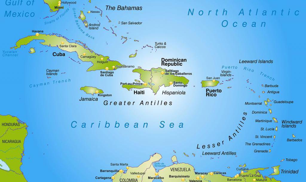 Ямайка на карте