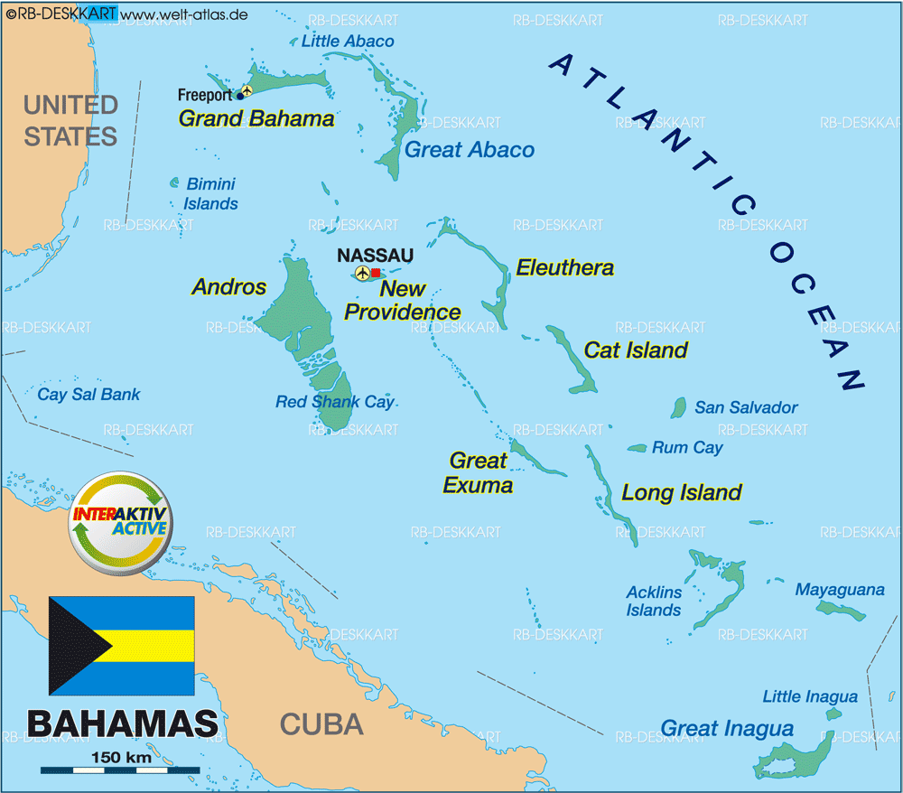 Карта багамских островов