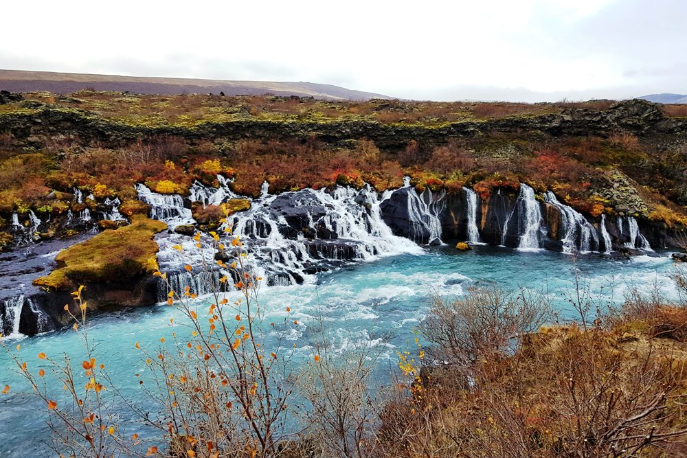 Hraunfossar waterfall, Iceland.