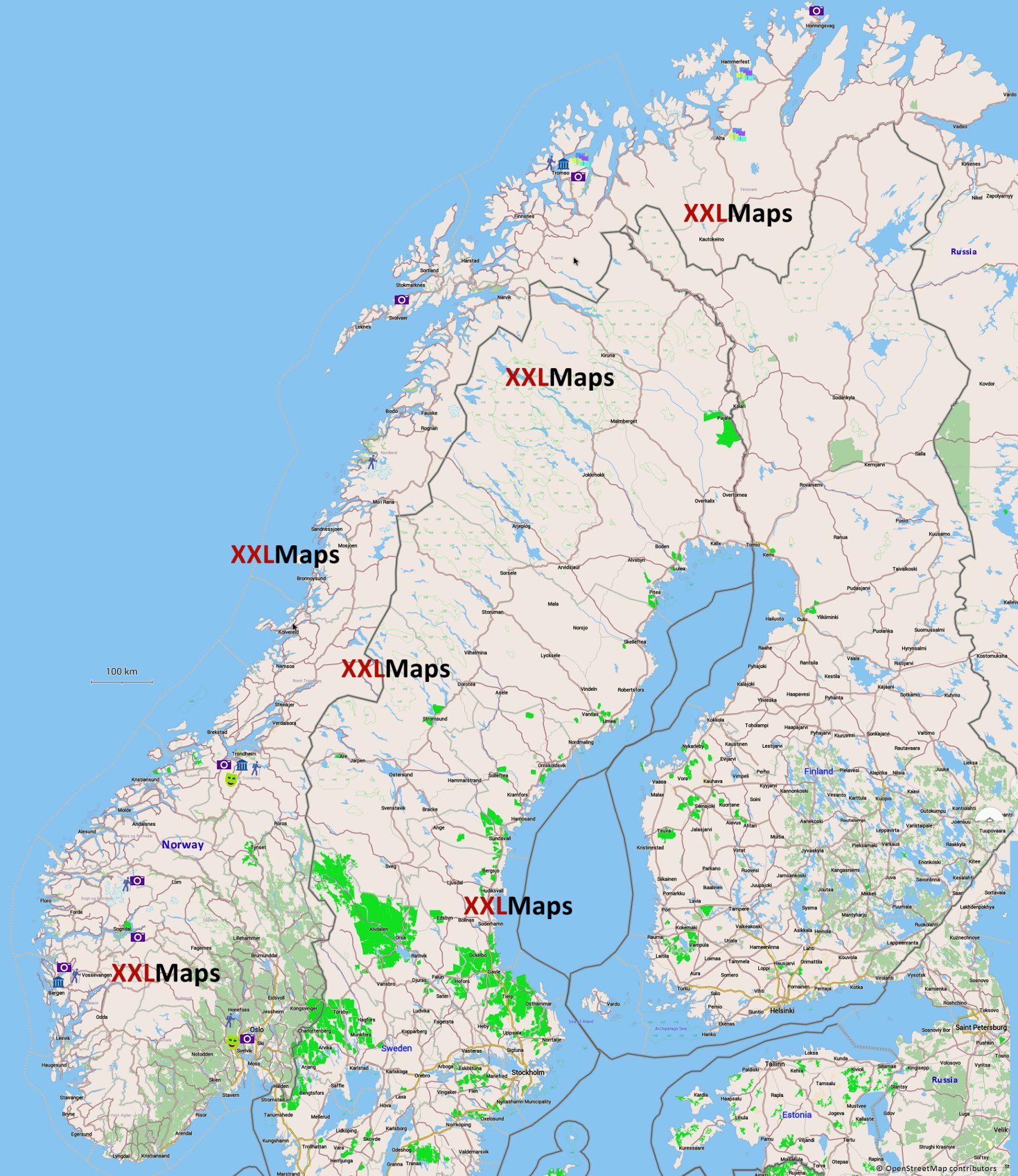 Каттегат на карте Норвегии